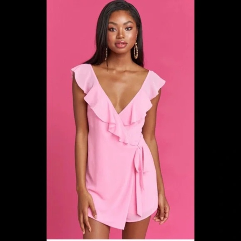 Show Me Your MuMu Pink Ruffle Romper